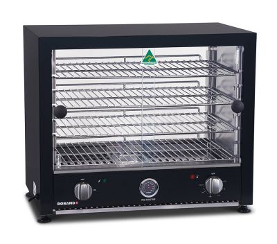 Roband PMB50L Black Pie Warmer, Glass Doors Single Side And Internal Light