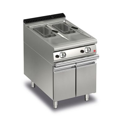 Baron Q70FRI/G610 Split Pot Gas Deep Fryer With Piezo Ignition