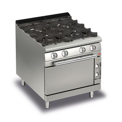 Baron Q70PCF-GE8005 - 4 Burner Gas Cook Top With Electric Oven