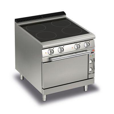 Baron Q70PCF/VCE800 4 Burner Electric Cook Top With Ceramic Glass and Electric Oven