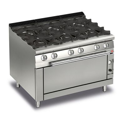 Baron Q70PCFL/G1205 6 Burner Gas Range Large Oven