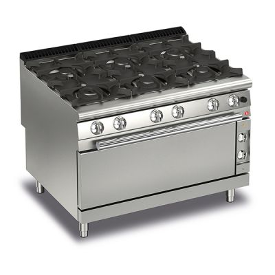 Baron Q90PCFL/G1205 6 Burner Gas Cook Top With Full Length Gas Oven