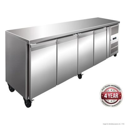 F.E.D. Thermaster FE4100TN S/S Four Door Bench Fridge 511L