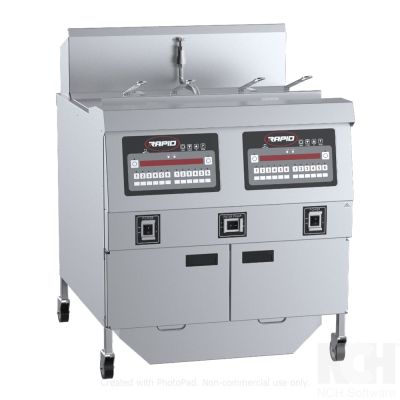B+S Rapid RF-2E Two Pan Four Basket Electric Fryer - 13.5 + 13.5 Kilowatt