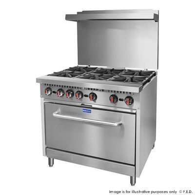 F.E.D. Gasmax S36(T) - Gasmax 6 Burner with Oven Flame Failure