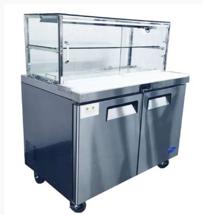 Atosa 2 DOOR SANDWICH BAR WITH GLASS CANOPY 1846mm