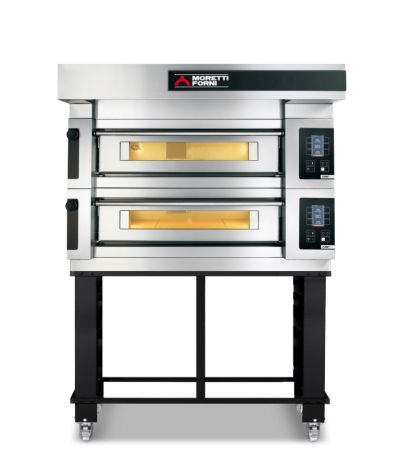 Moretti Forni – Serie S – Double Deck Baking Oven on Stand – COMP S50E/2A/S
