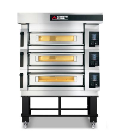Moretti Forni COMP S50E/3A/S Triple Deck Baking Oven on Stand