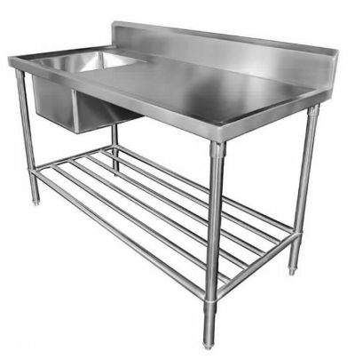 Mixrite Sink Bench With Splashback - W1800 x D600 x H900 Left