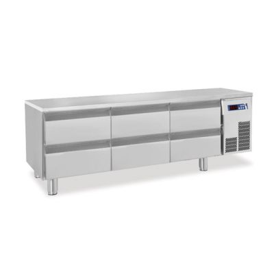 Polaris SNACK 3TNC Refrigerated Base with 6 Drawers 