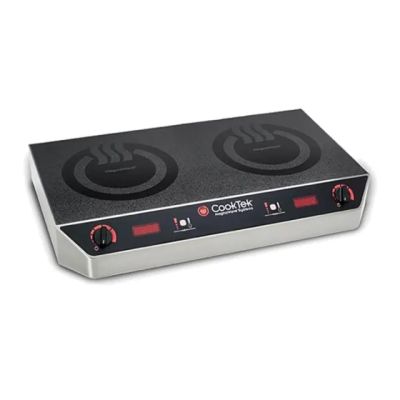 CookTek MC3502F Heritage Double Hob Front To Back Counter Top Induction Cooktop - 30Amp