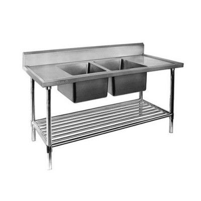 F.E.D. Modular systems DSB7-2400C/A Double Centre Sink Bench with Pot Undershelf