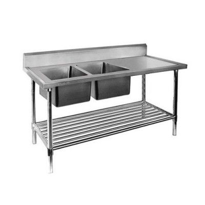 F.E.D. Modular systems DSB7-2400L/A Double Left Sink Bench with Pot Undershelf