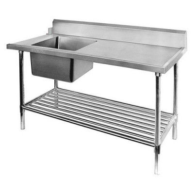 F.E.D. Modular systems SSBD7-1800L/A Left Inlet Single Sink Dishwasher Bench