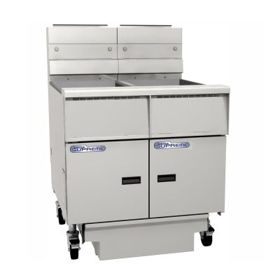 Pitco Solstice SSH55-FD/FF Supreme Fryers Filter Drawer On Casters Double Fryer Bank