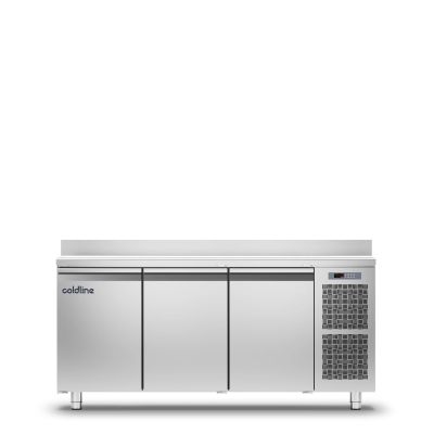 Coldline TA17/1B MASTER 3 Doors Freezer Counter - Top with Splashback