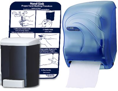 San Jamar T1430TBL Hand Washing Station Combo