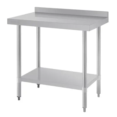 Vogue Stainless Steel Prep Table with Splashback 900mm T380