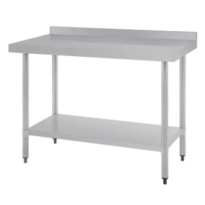 Vogue Stainless Steel Prep Table with Splashback 1200mm T381