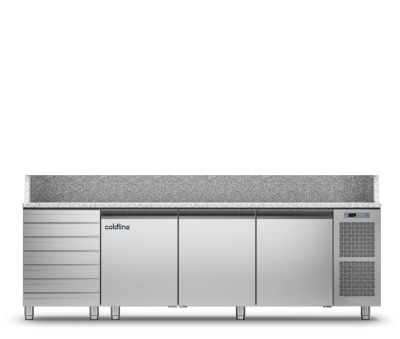 Coldline TZ17/1MC - 3 Door 7 Drawers Prep Bench - With Top