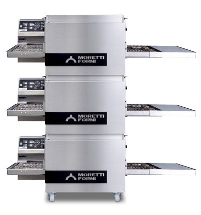 Moretti Forni T64E/3 S Triple Deck Top Conveyor Oven on Stand