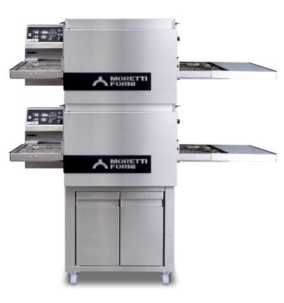Moretti Forni Double Deck Electric Bench-Top Conveyor Oven on Stand – T64E/2 SC
