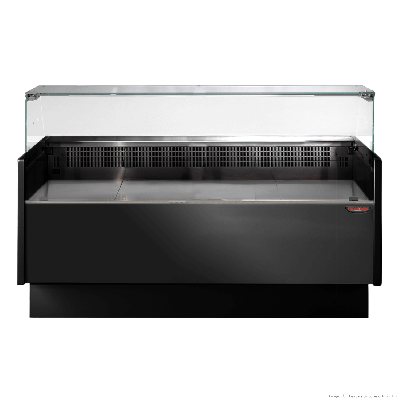 F.E.D Tecnodom -TDMR-0815B Serie MR80 Black 1520mm Wide Deli Display with Storage and Castors 