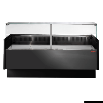 F.E.D Tecnodom-TDMR-0820B Serie MR80 Black 2000mm Wide Deli Display with Storage and Castors 
