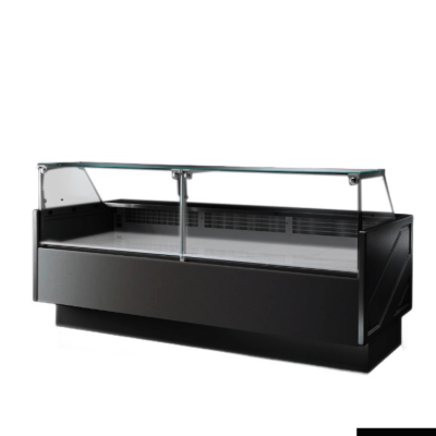 F.E.D Tecnodom-TDMR-0825B Serie MR80 Black 2480mm Wide Deli Display with Storage and Castors 