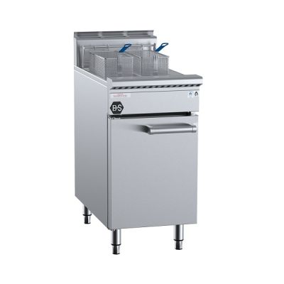 B+S Black TF-451S Gas Split Pan Turbo Fryer