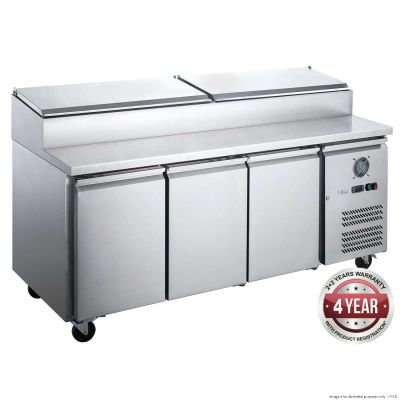 F.E.D. XSS8C20S3V FED-X S/S Three Door Sandwich Counter 