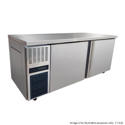 F.E.D. Stainless Steel Large Double Door Workbench Fridge - TL1800TN