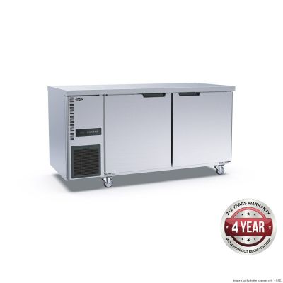 F.E.D. Temperate Thermaster TS1500TN Stainless Steel Double Door Workbench Fridge 