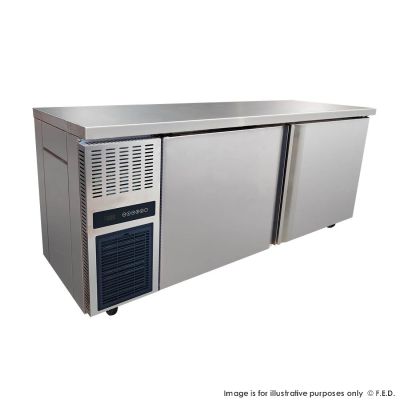 F.E.D. Temperate Thermaster Stainless Steel Large Double Door Workbench Fridge - TS1800TN