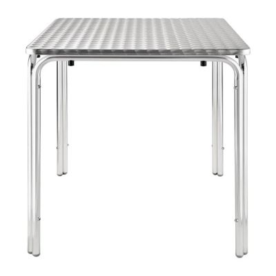 Bolero Stacking Square Table St/St with Curved Edge U505