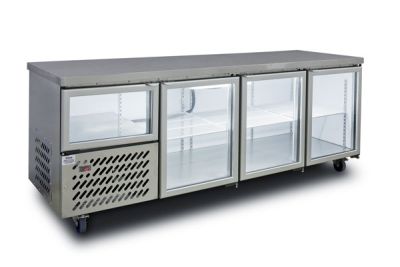 Glass Door Under Bar