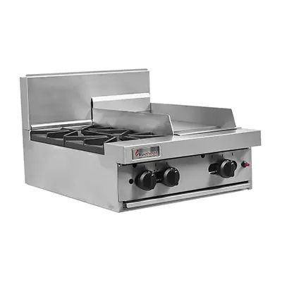 Trueheat RCT6-2-3G Gas 2 Open Top Burners 300 Griddle