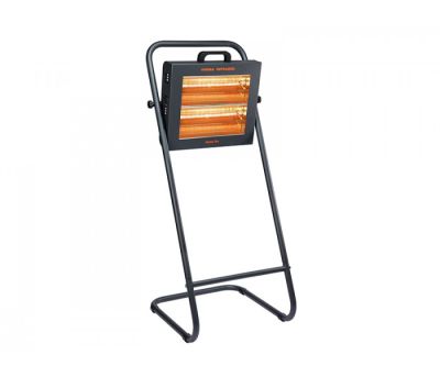 Varmatec Varma Fire Revolving floor model double infrared Heater with Waterproof Design and On/Off Switch Controls
