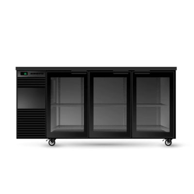 Skope BackBar -BB.3.GSW.Tr N 3 Heated Glass Swing Door Remote Fridge 