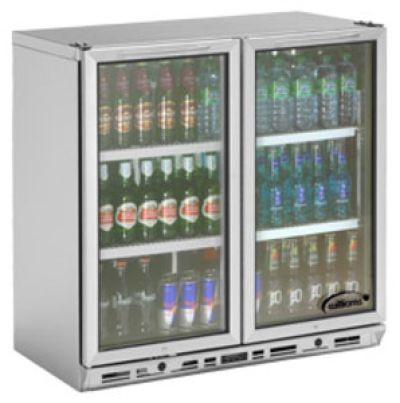 Bottle Cooler - Two Door Stainless Steel Bottle Cooler 800mm HighBC2SS-80