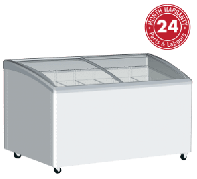 Exquisite SD575K Curved Glass Display Chest Freezers