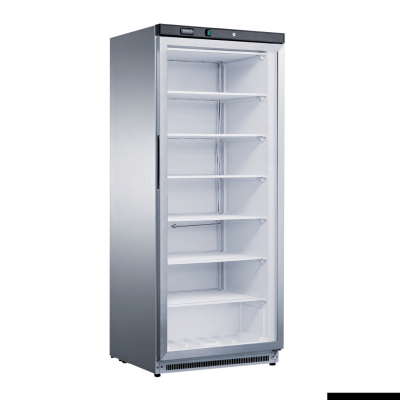 F.E.D Thermaster XF600SG Stainless Steel Upright Static Display Freezer 