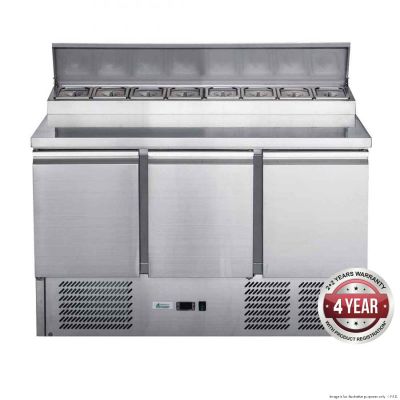 F.E.D. FED-X Three Door Salad Prep Fridge - XGNS1300D