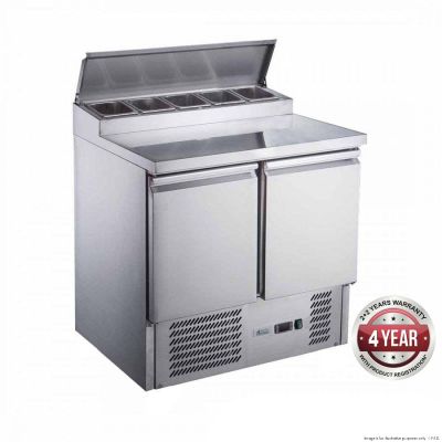 F.E.D. XGNS900D FED-X Two Door Salad Prep Fridge 