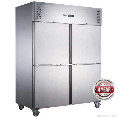 F.E.D. XURF1200S2V FED-X S/S Four Door Upright Freezer 